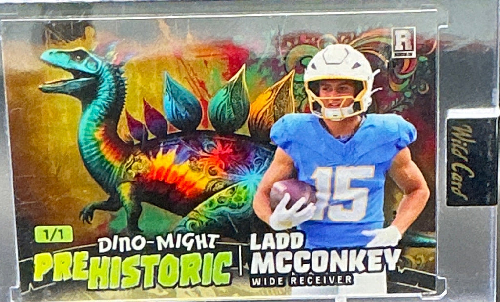 2024 Wild Card Ladd McConkey Dino-might 1/1