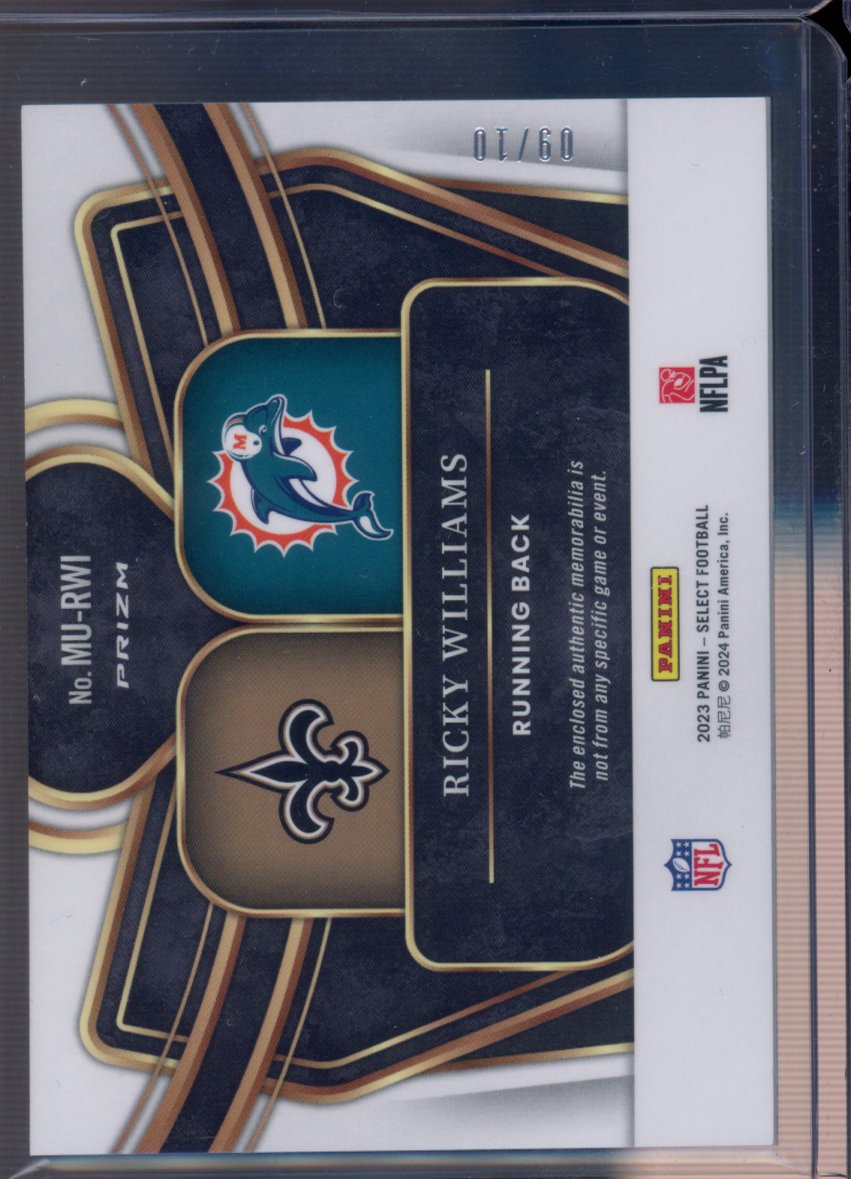 2023 Select Ricky Williams Multiverse Dual Patch 09/10