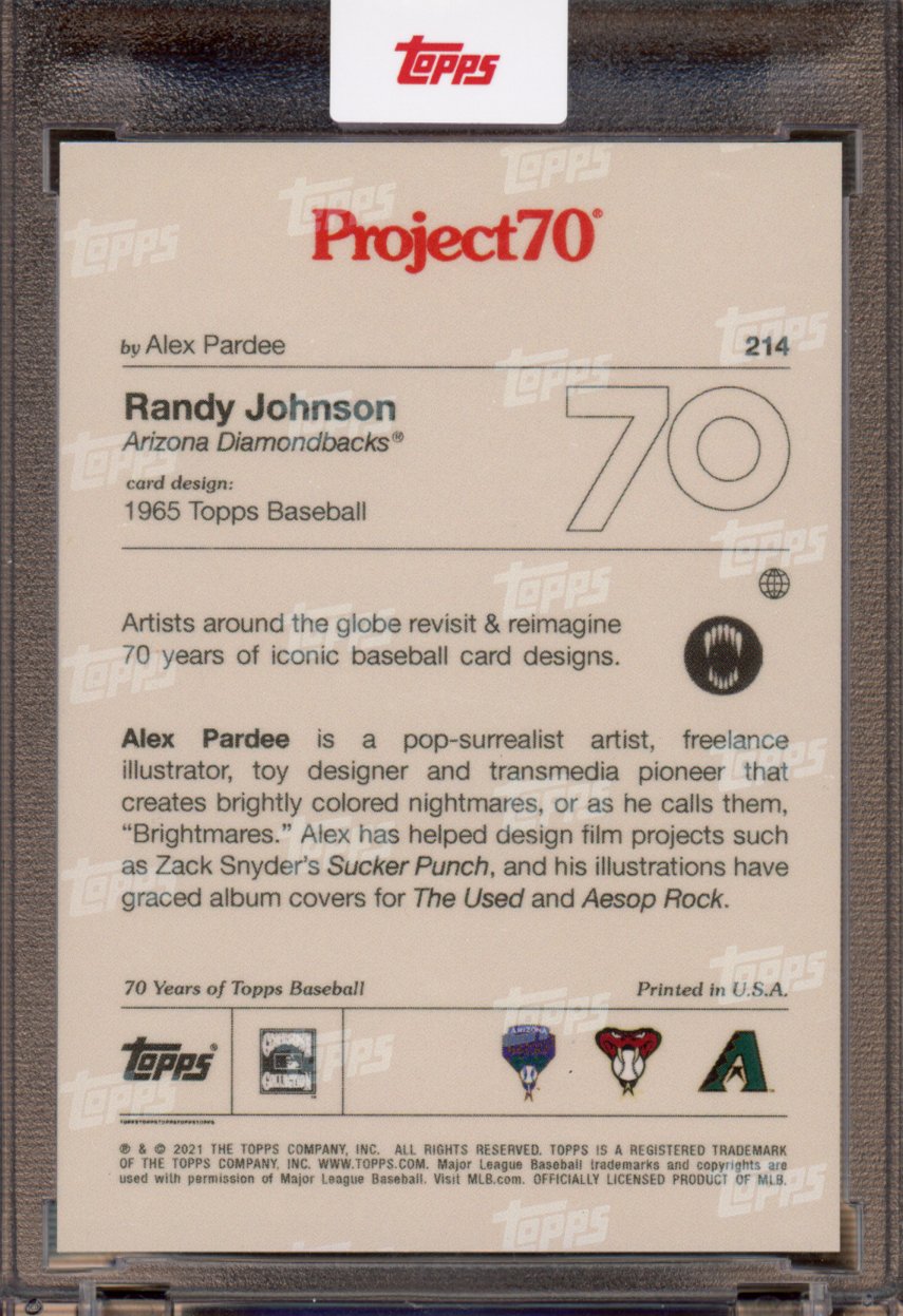 2021 Topps Project 70 Randy Johnson Alex Pardee 214
