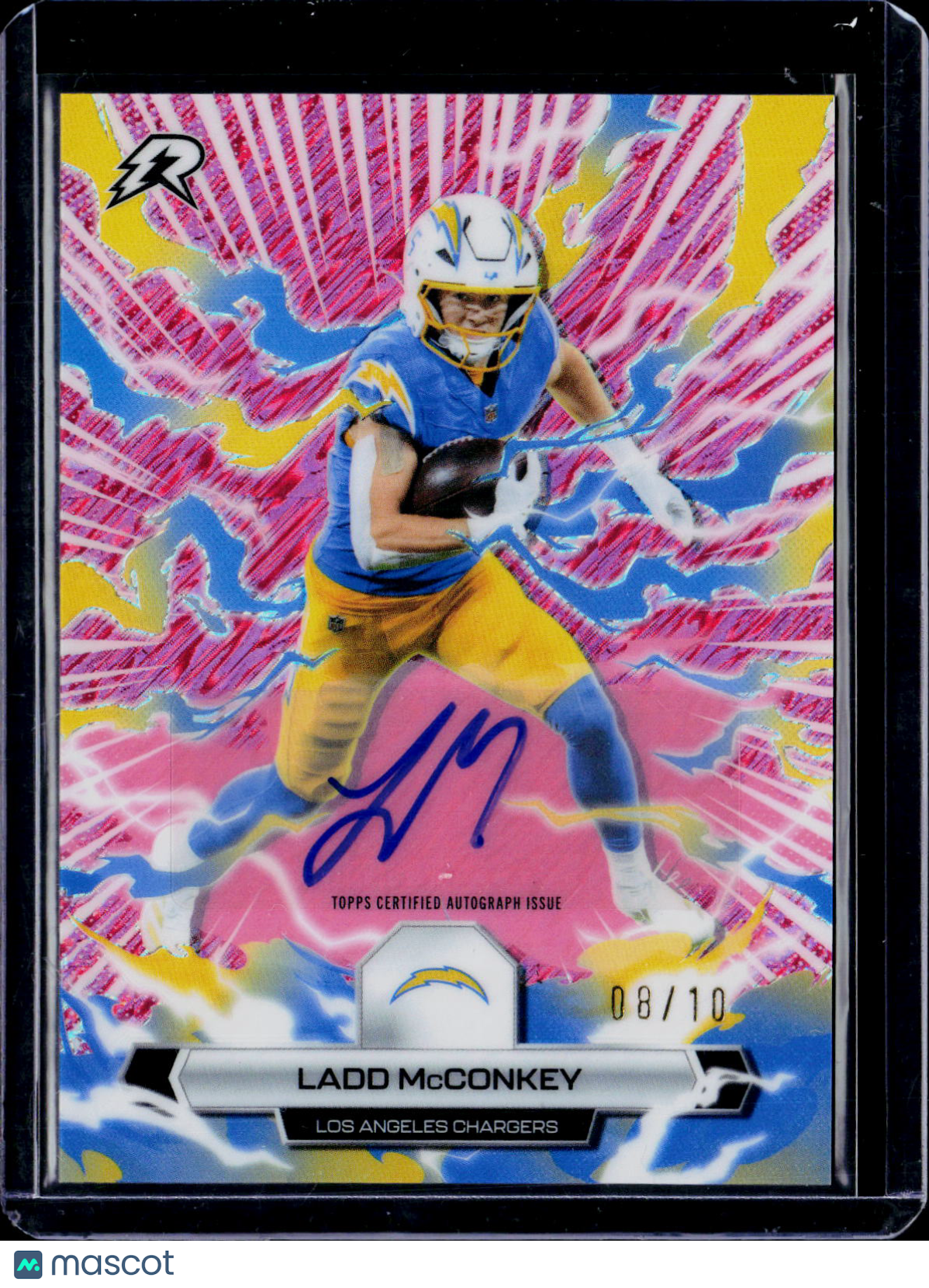2025 Topps Resurgence Ladd McConkey Auto Pink Power Surge 8/10