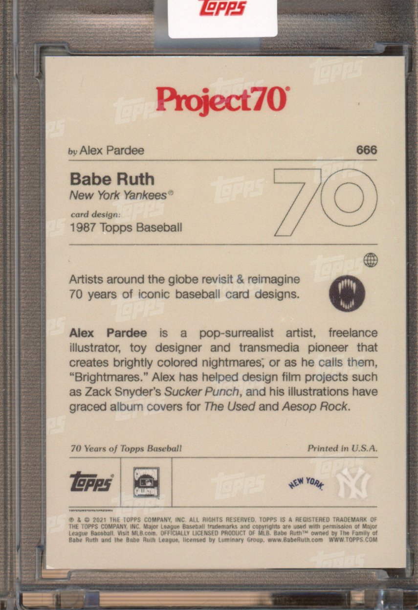 2021 Topps Project 70 Babe Ruth Alex Pardee 666