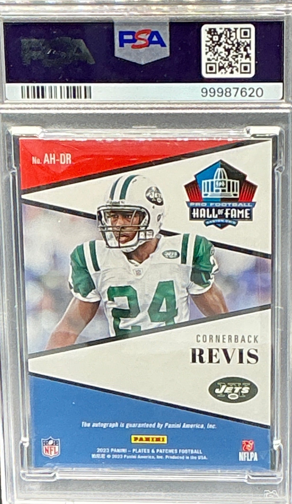 2023 Plates & Patches Darrelle Revis All Hall Auto Gold PSA 8 - 5/25