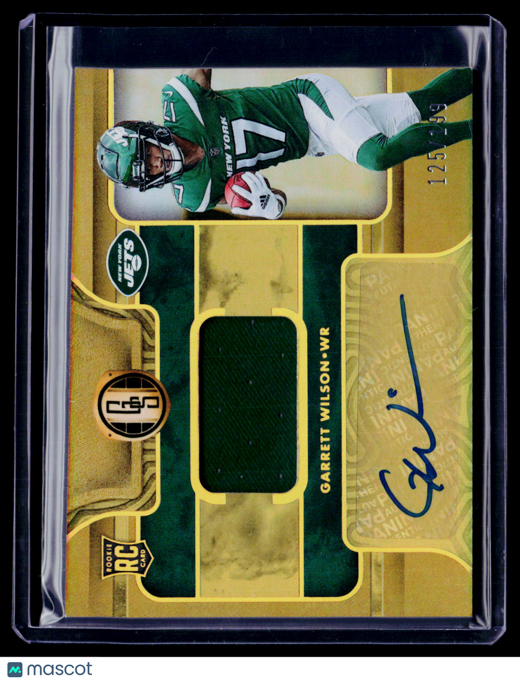 2022 Gold Standard Football Garrett Wilson Rookie Patch Auto RPA 125/199 RC