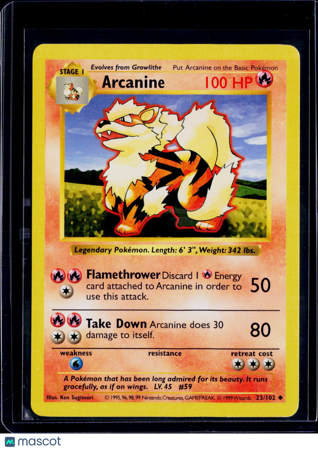 Arcanine 23/102 Shadowless