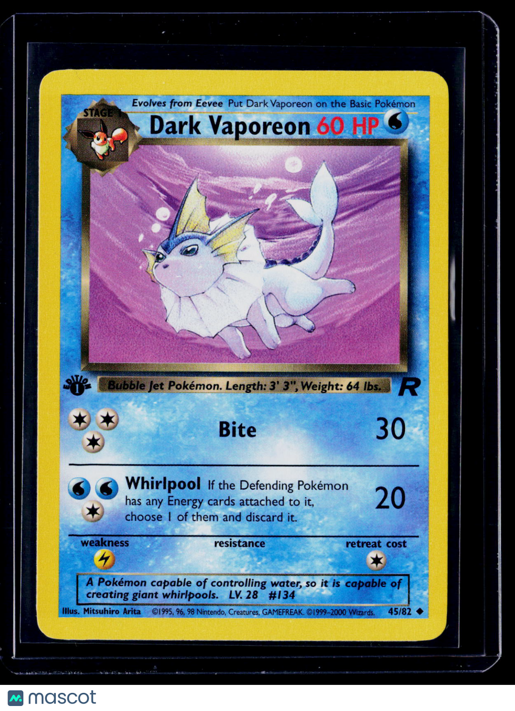 Pokemon Dark Vaporeon 45 82