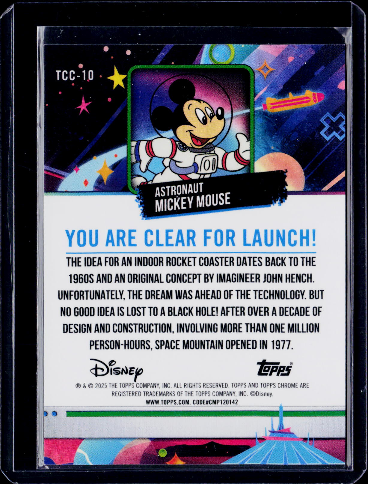 2025 Topps Disneyland 70th Astronaut Mickey Mouse Cosmic Chrome 43/77