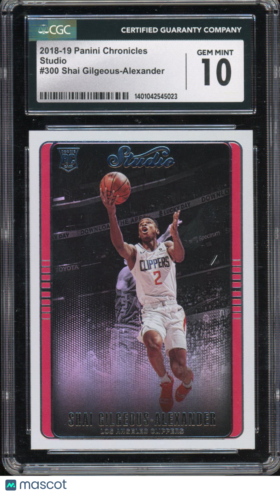 2018-19 Chronicles Studio Shai Gilgeous-Alexander Rookie CGC 10 RC