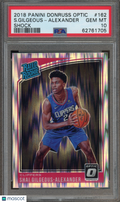 2018 Donruss Optic Shai Gilgeous-Alexander Rookie Shock PSA 10 RC