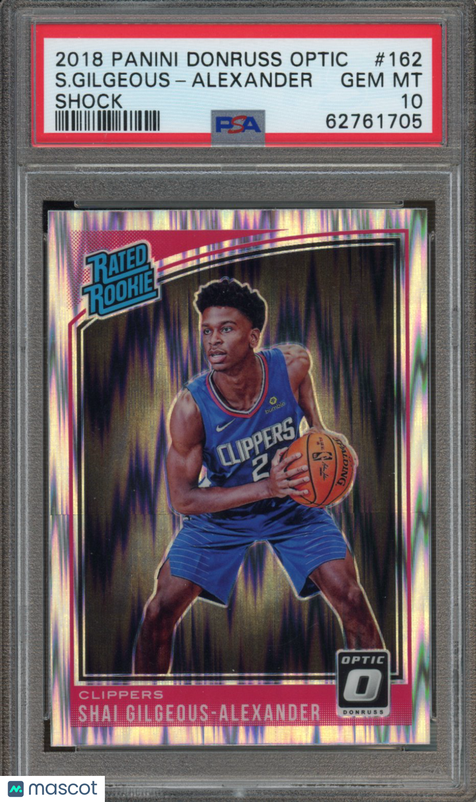 2018 Donruss Optic Shai Gilgeous-Alexander Rookie Shock PSA 10 RC
