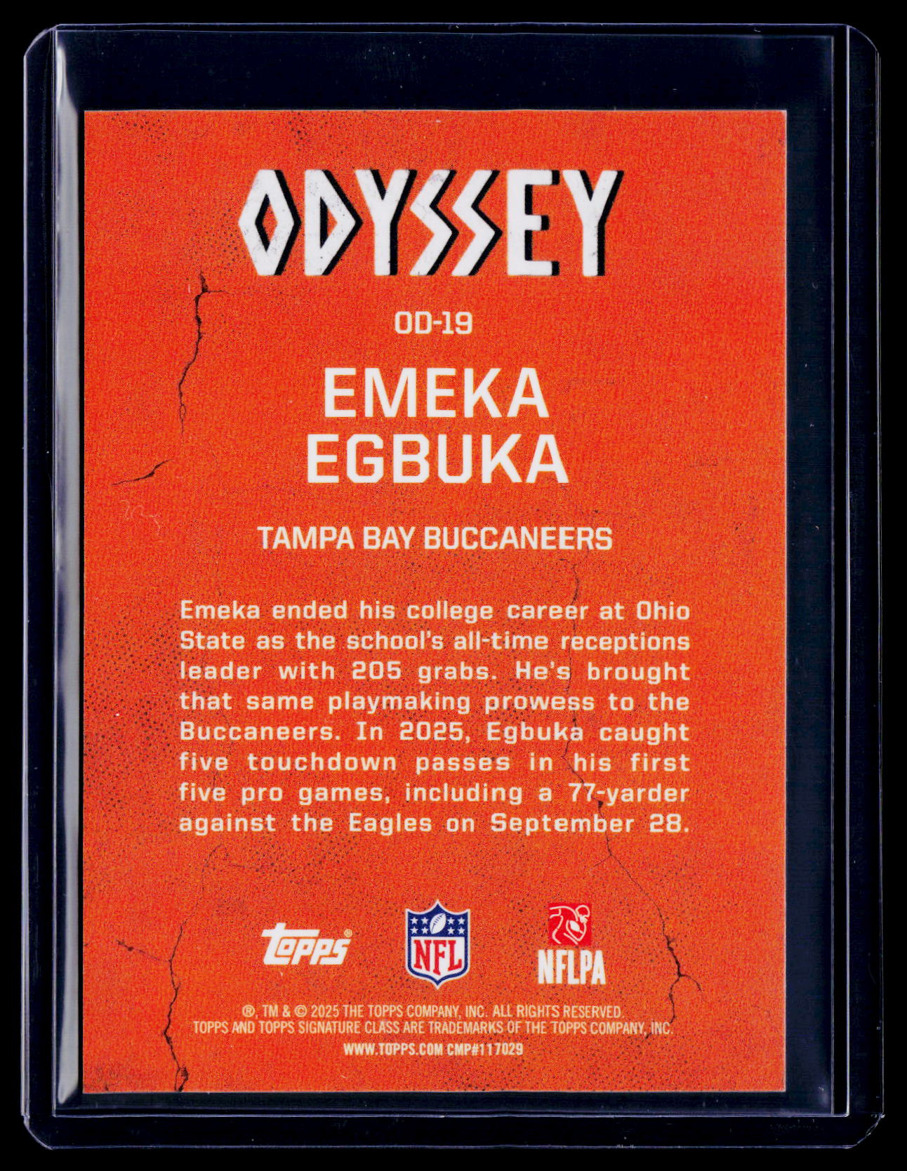 2025 Signature Class Emeka Egbuka Rookie Odyssey RC