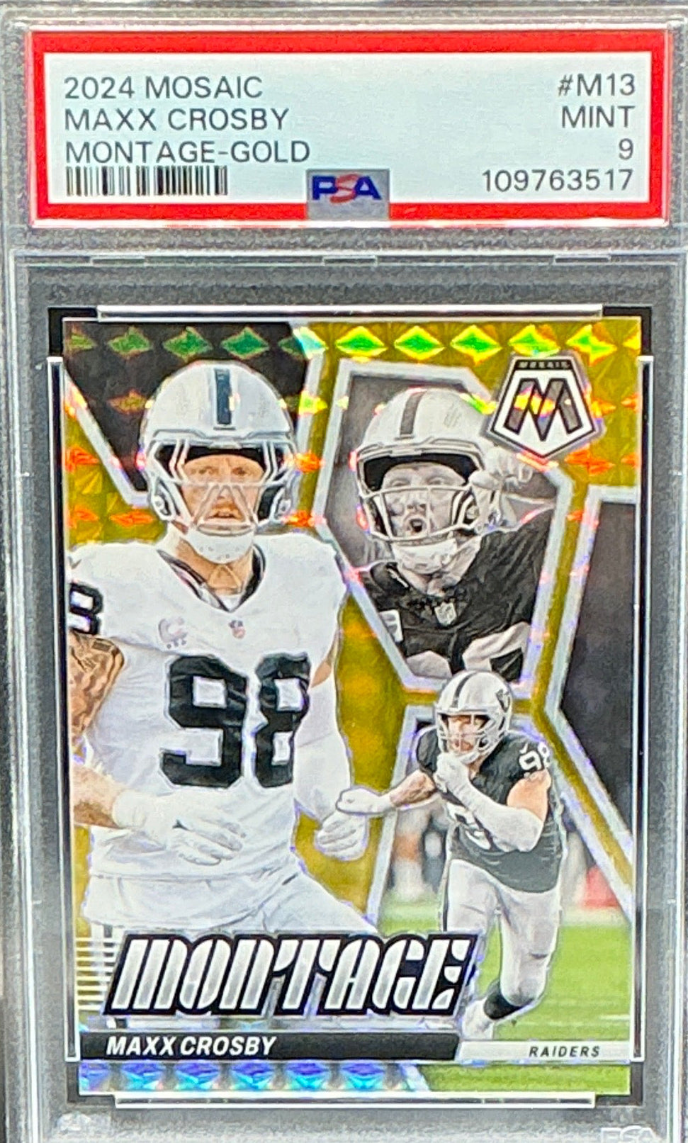 2024 Mosaic Maxx Crosby Montage Gold 9/10