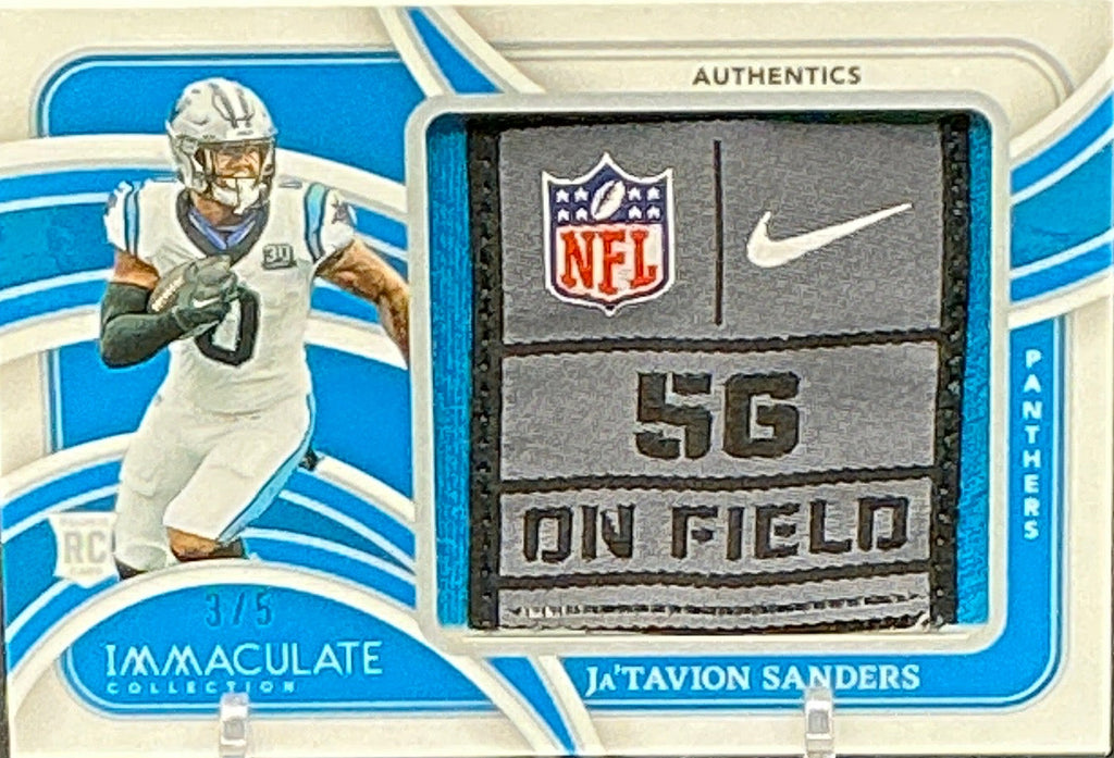 2024 Immaculate Ja'Tavion Sanders RC Player Worn Patch 3/5