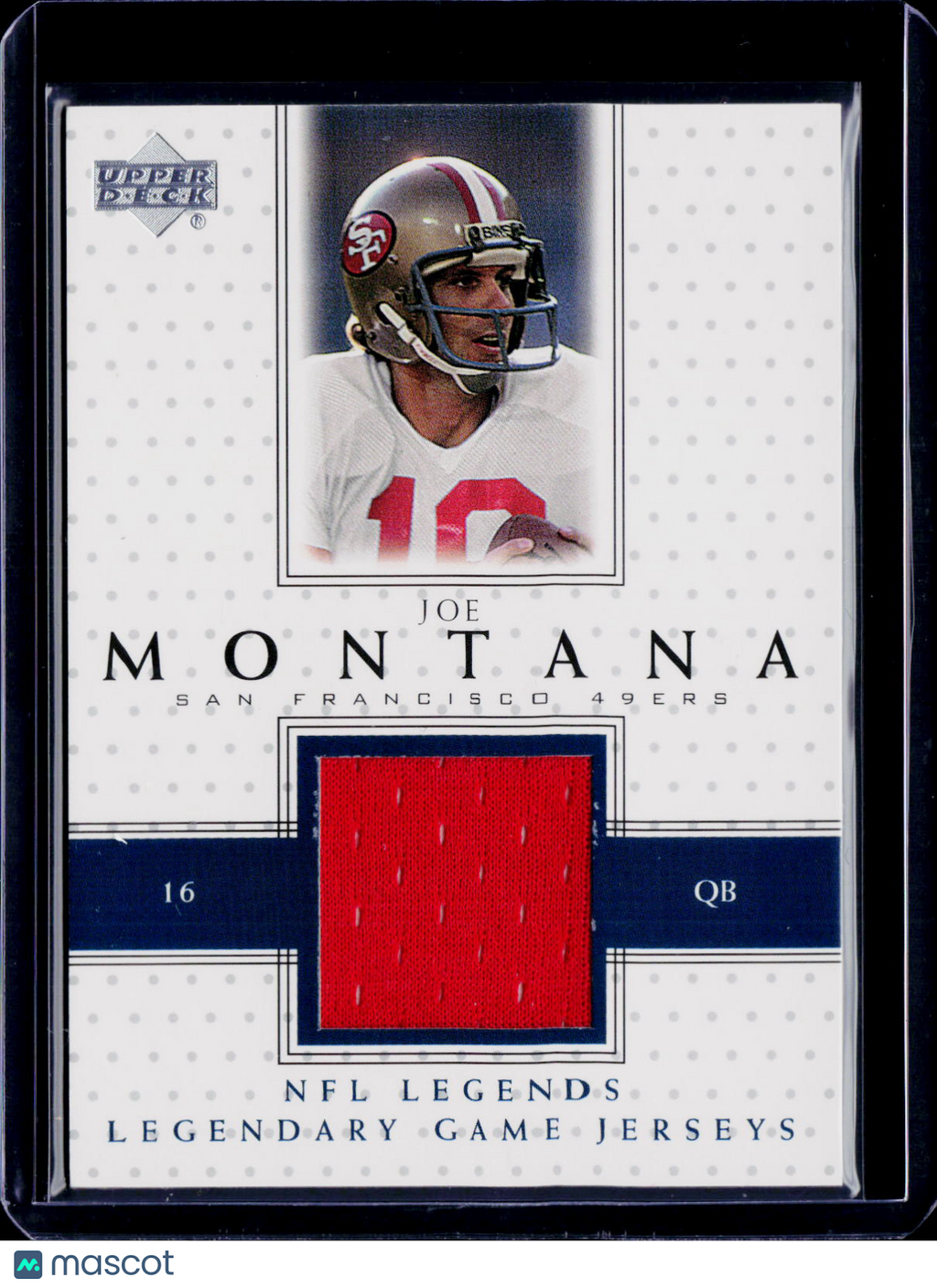 2001 Upper Deck Joe Montana Legendary Game Jerseys Patch