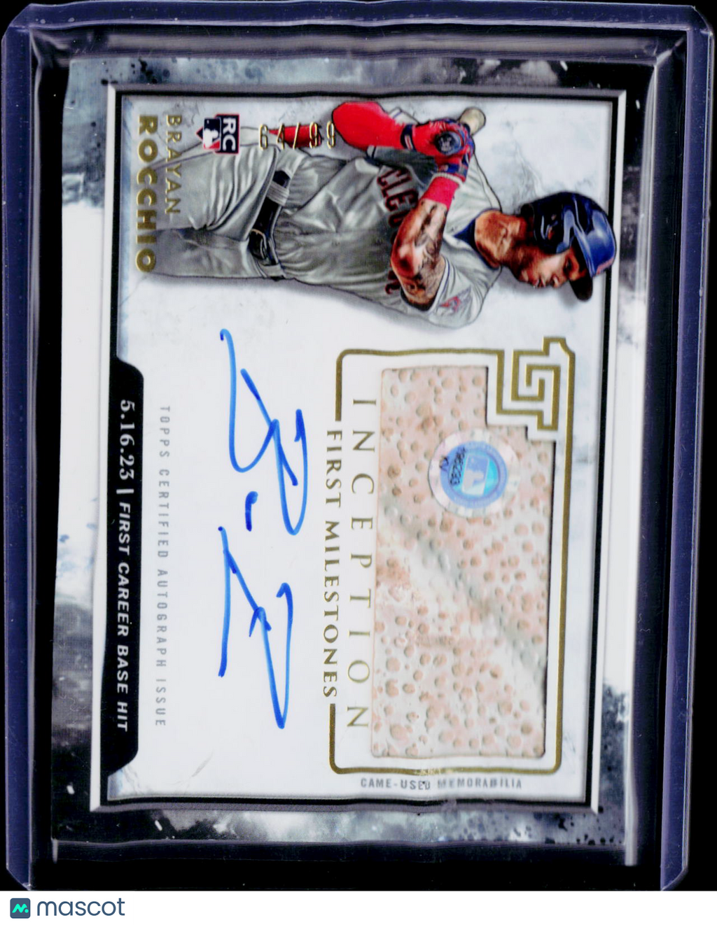 2023 Inception Bryan Rocchio 1st MLB Hit Base Auto 64/99 RC