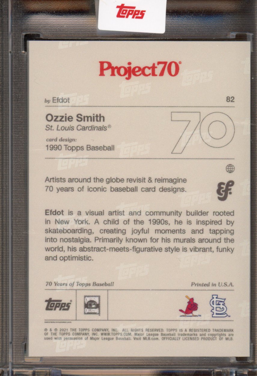 2021 Topps Project 70 Ozzie Smith Efdot 82