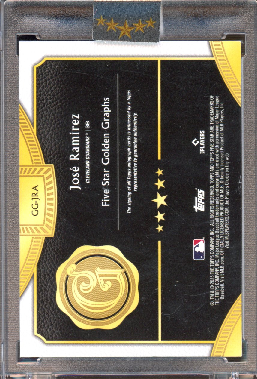 2025 Topps Five Star Jose Ramirez Gold Ink Auto 16/30