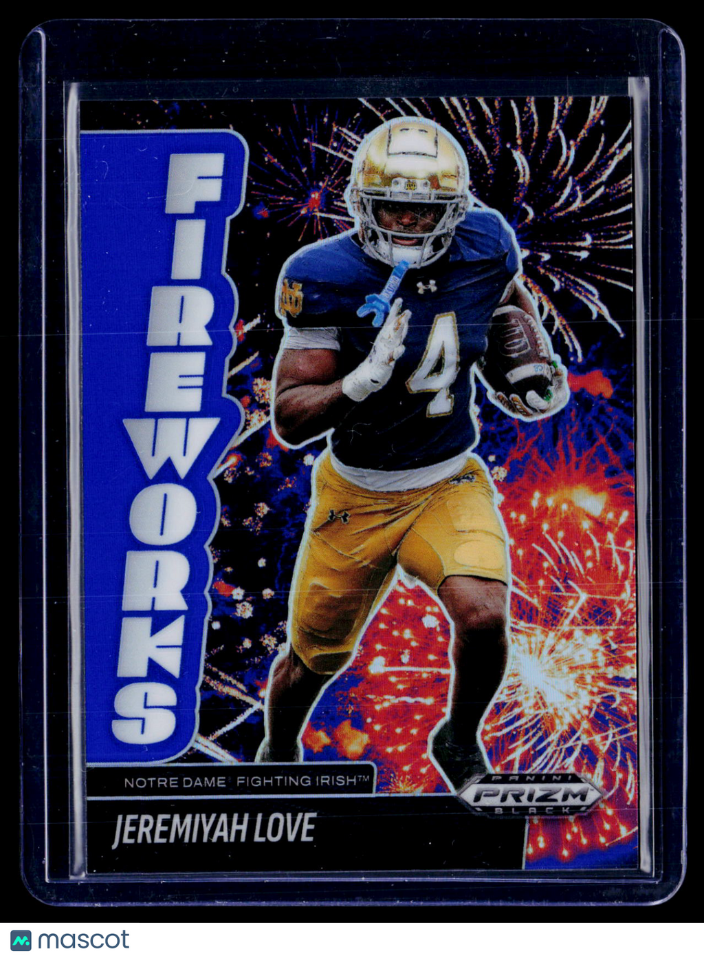 2025 Prizm Black Jeremiyah Love Blue Prizm Fireworks 91/199