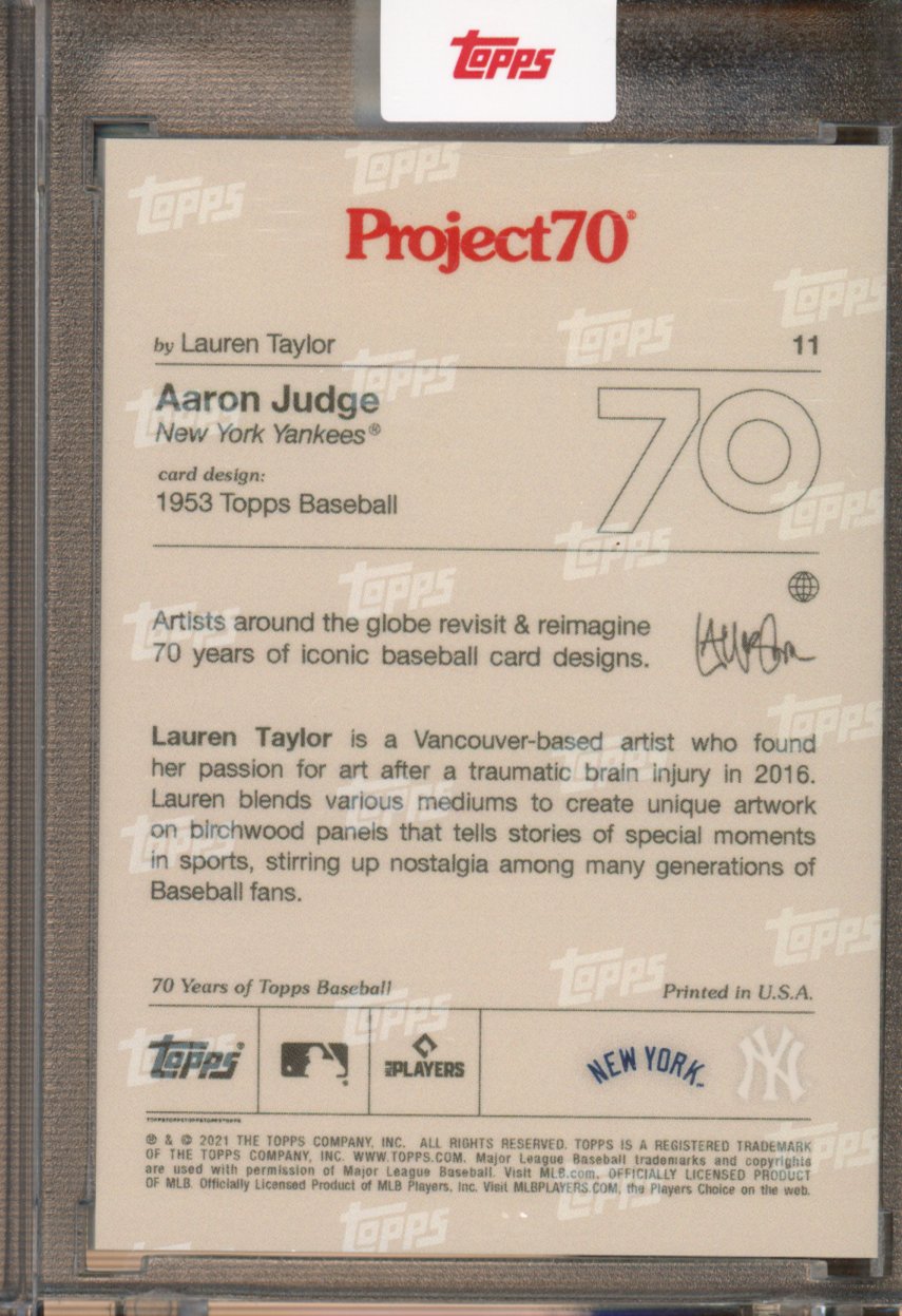 2021 Topps Project 70 Aaron Judge Lauren Taylor 11