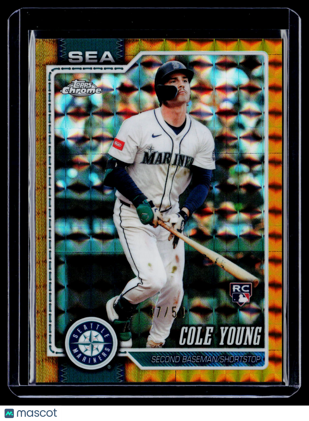 2026 Topps Chrome Cole Young Rookie Gold Geometric 47/50 RC