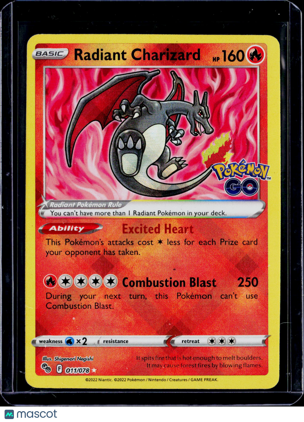 Pokemon Radiant Charizard 011 078