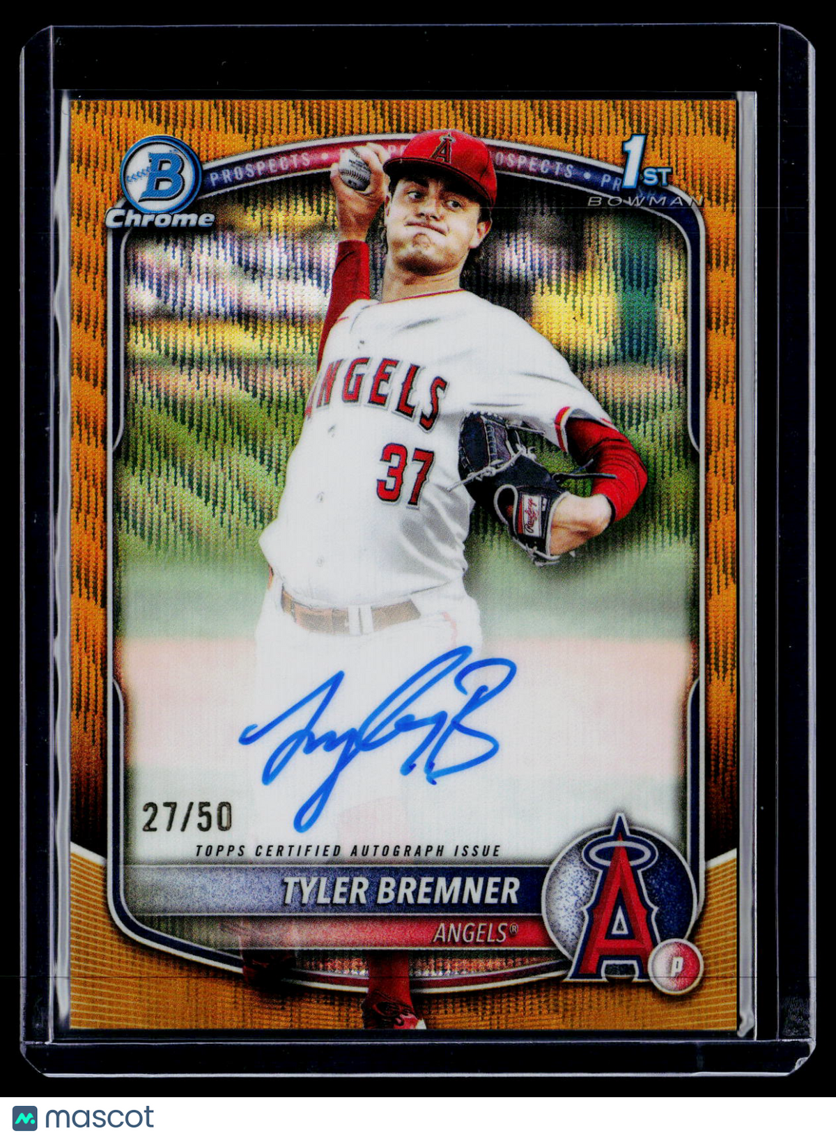 2025 Draft Tyler Bremmer 1st Bowman Gold Wave Auto 27/50