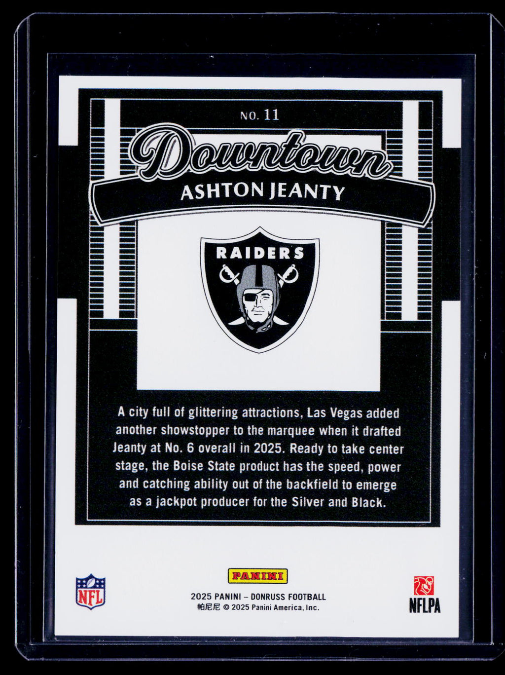 2025 Donruss Ashton Jeanty Rookie Downtown