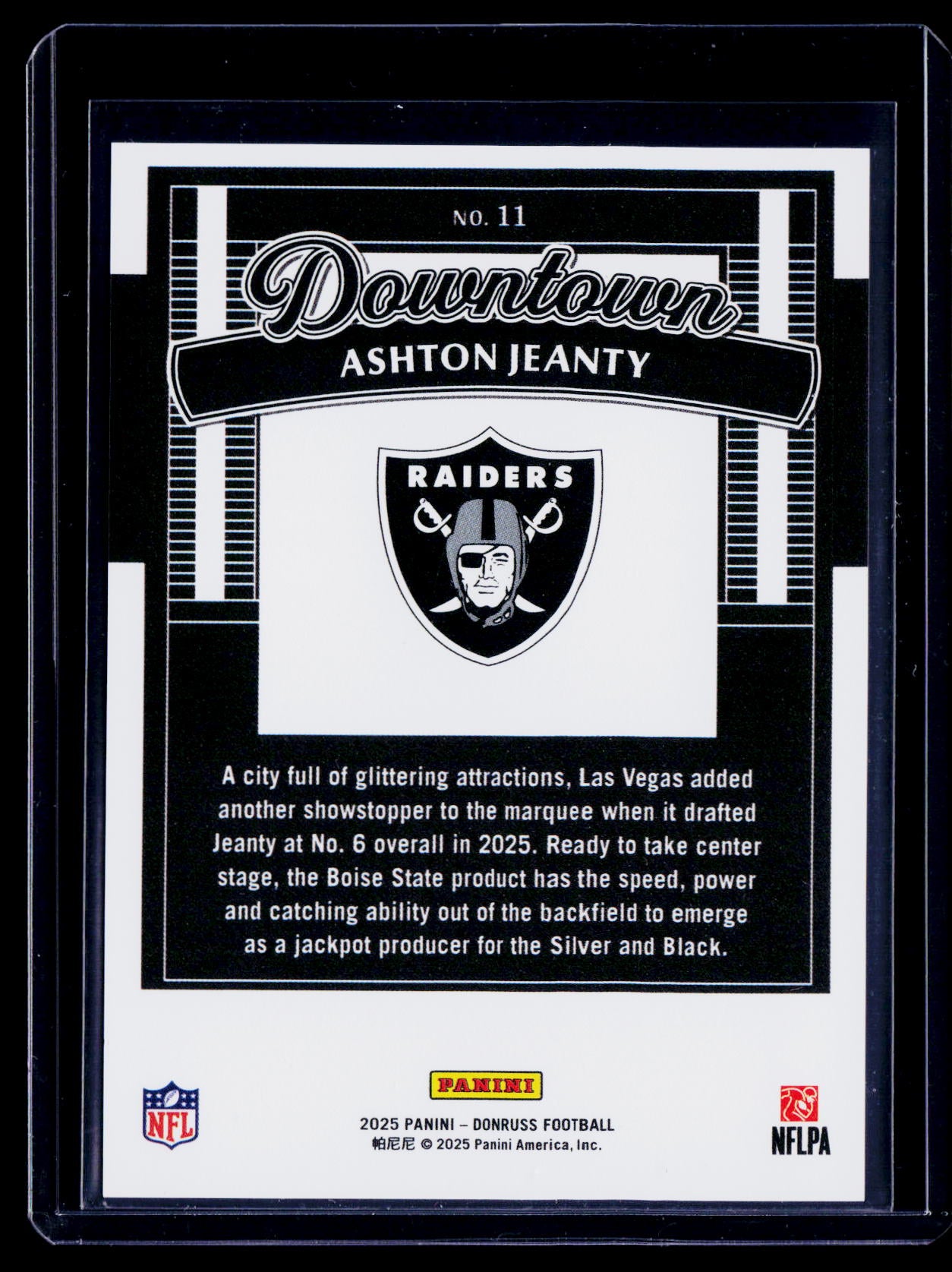 2025 Donruss Ashton Jeanty Rookie Downtown