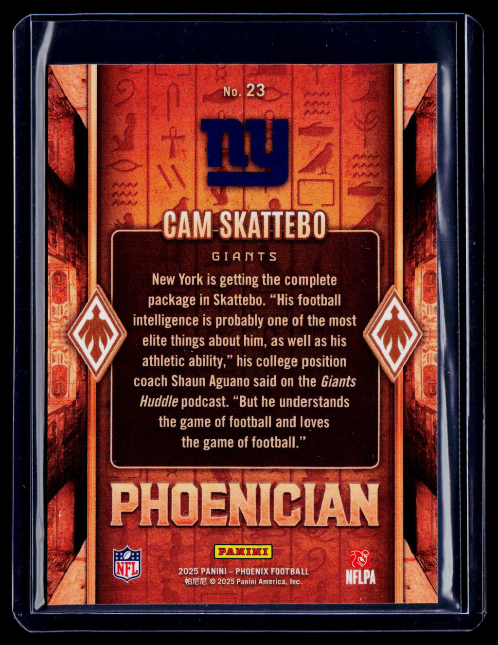 2025 Phoenix Cam Skattebo Rookie Phoenician Case Hit RC