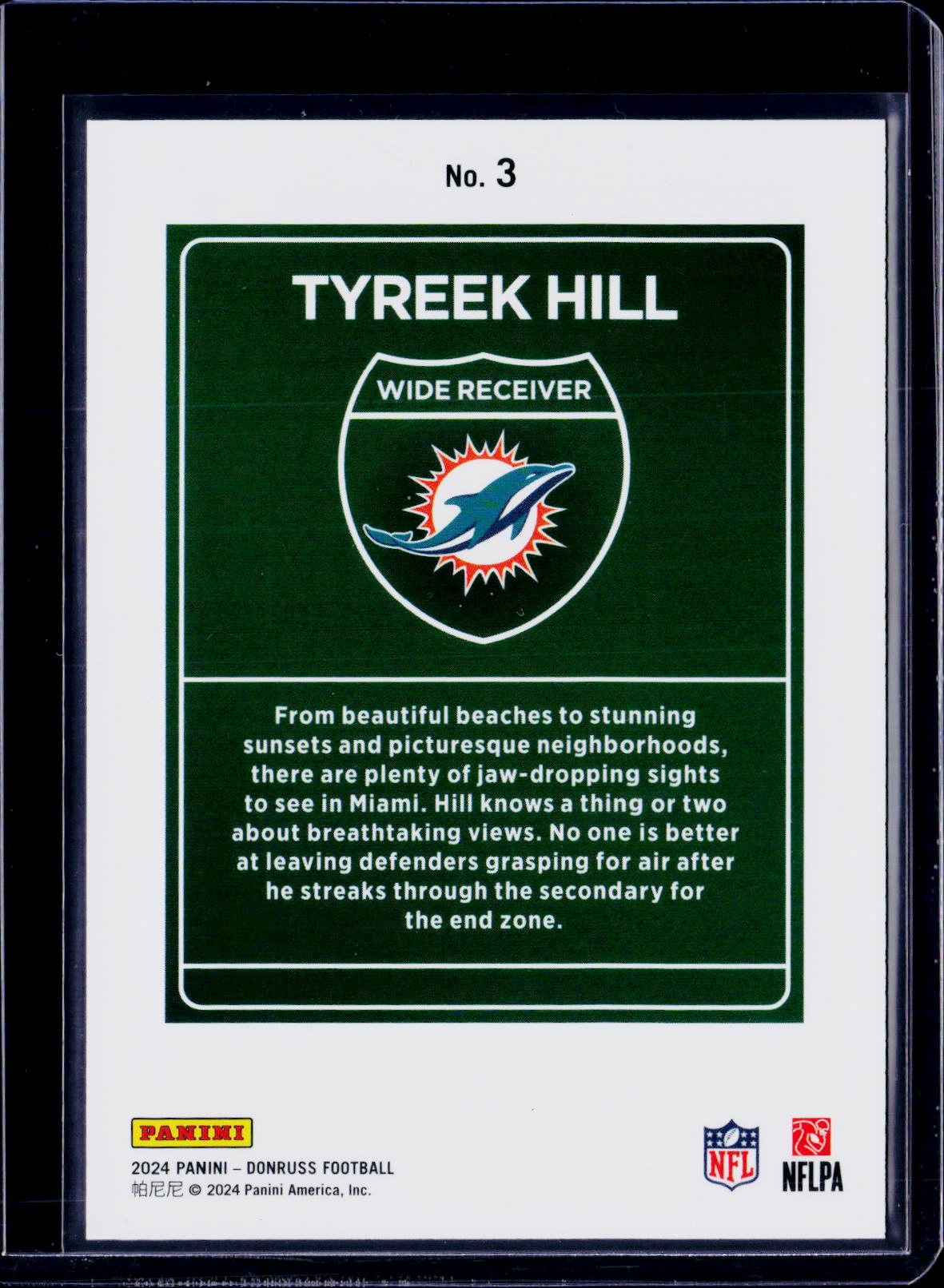 2024 Donruss Tyreek Hill Downtown