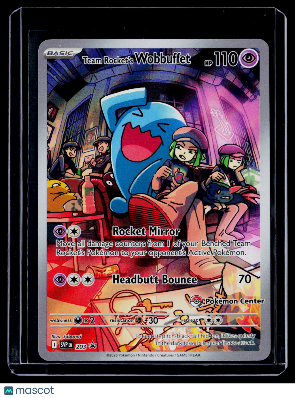 Pokemon Team Rocket's Wobbuffet 203 Promo