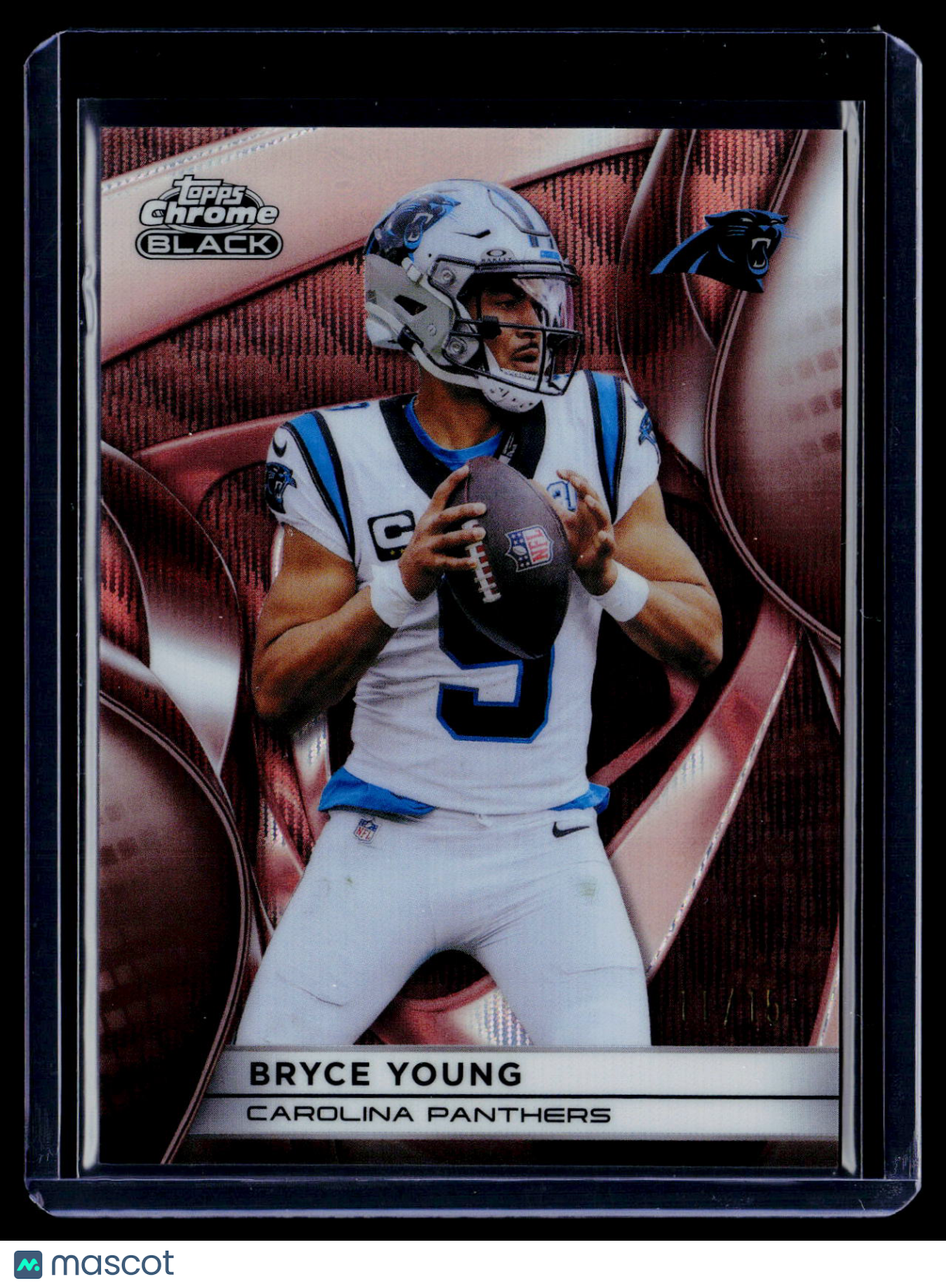 2025 Topps Chrome Black Bryce Young Rose Gold 11/15
