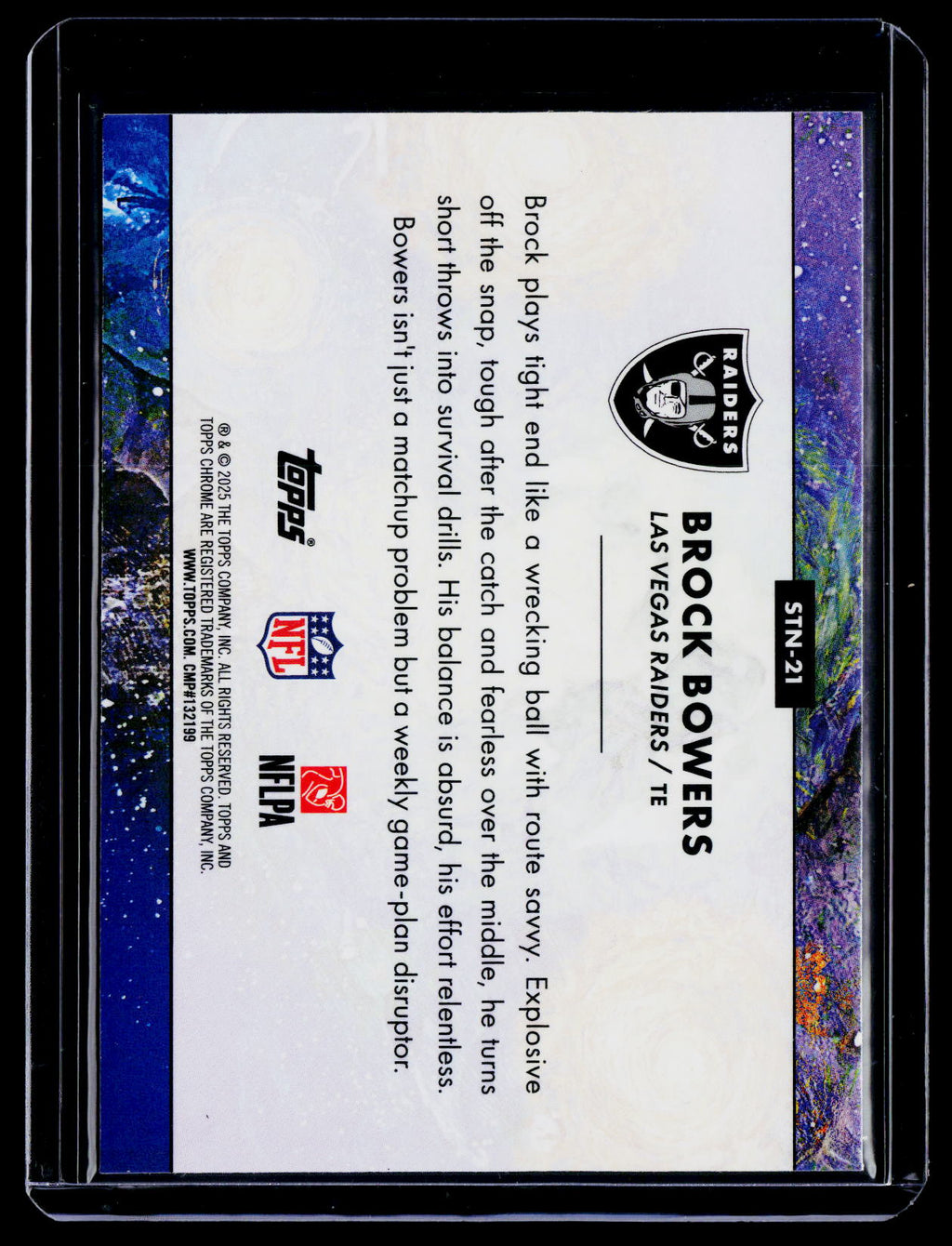 2025 Topps Chrome Cosmic Brock Bowers Stars in the Night