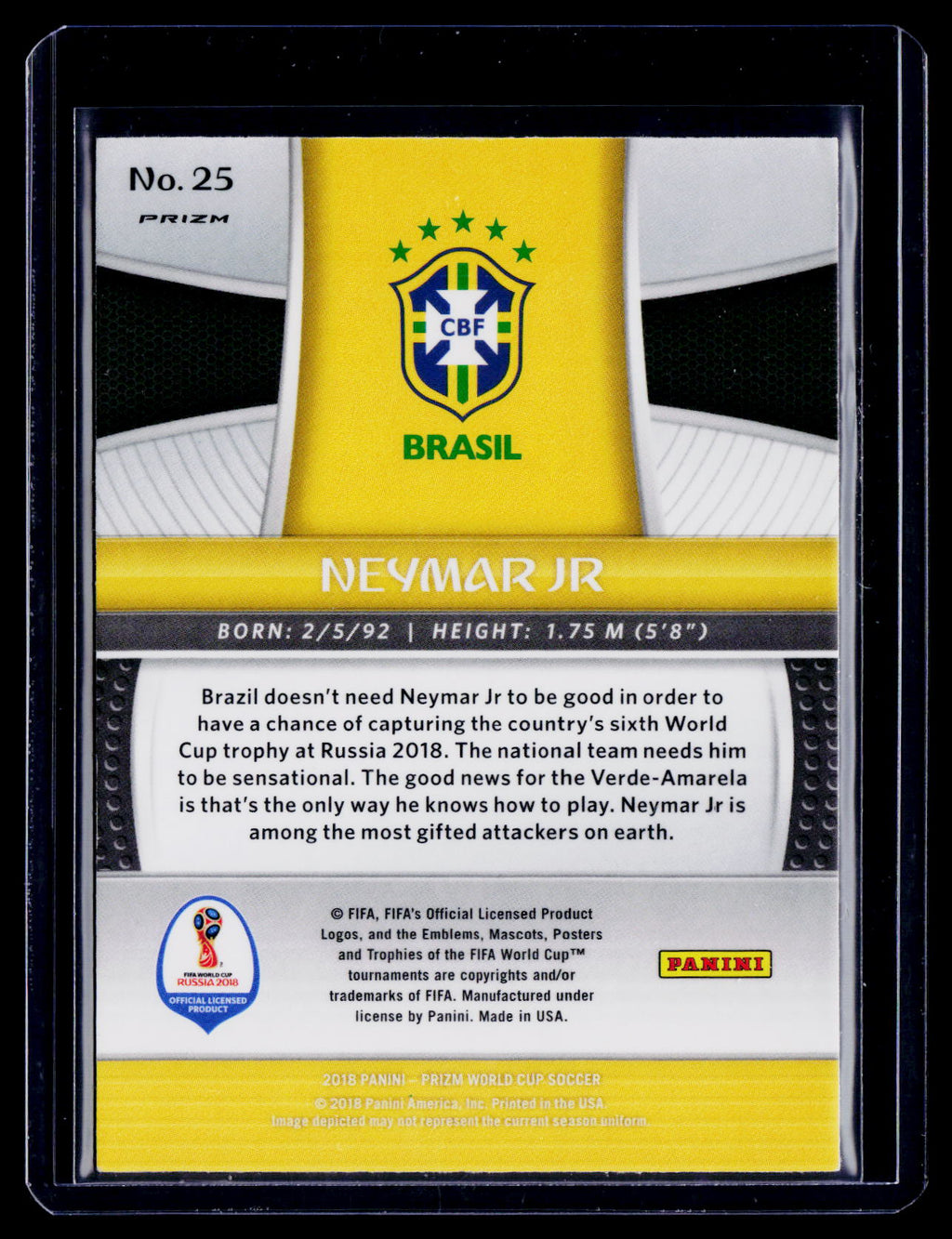 2018 Prizm World Cup Neymar Jr. Red White Blue Wave