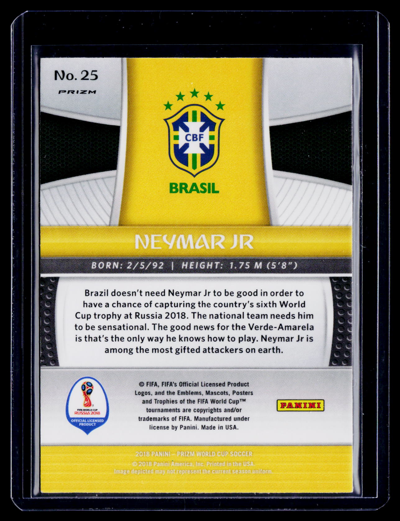 2018 Prizm World Cup Neymar Jr. Red White Blue Wave