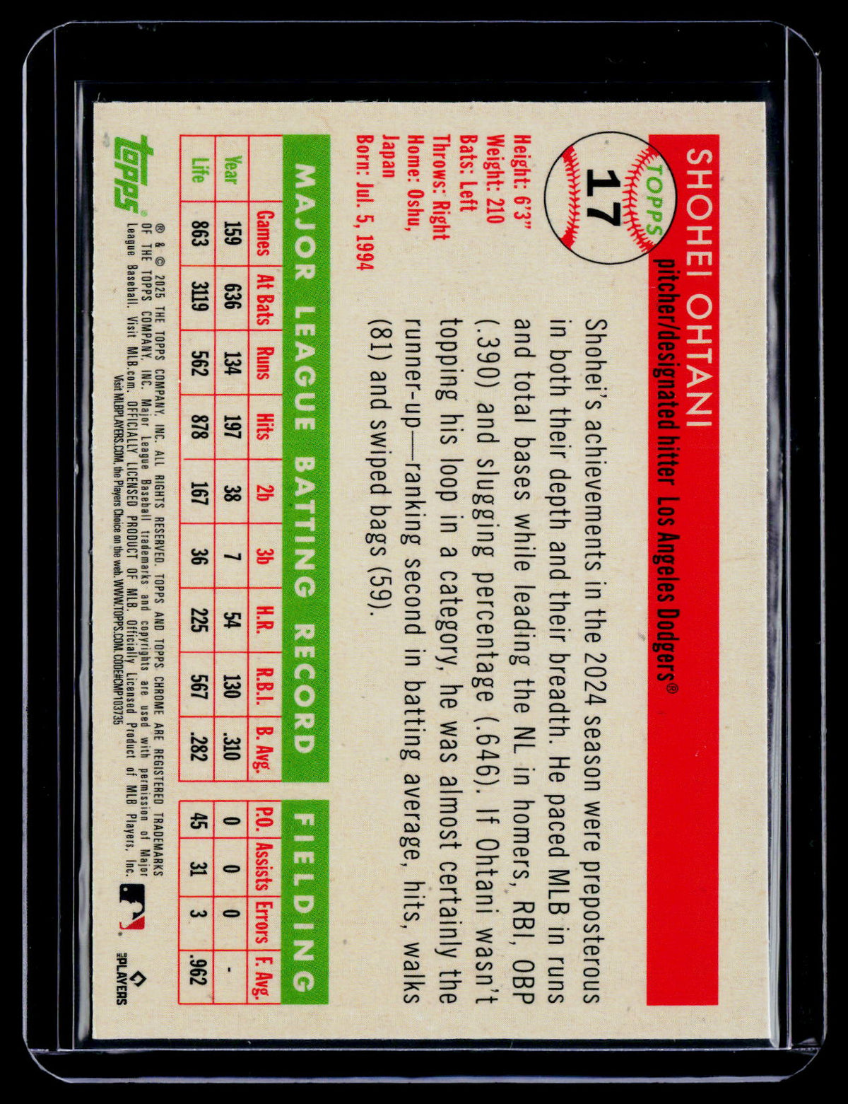 2025 Topps Chrome Platinum Anniversary Shohei Ohtani XFractor