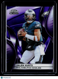 2025 Topps Chrome Black Jalen Hurts Purple Refractor 54/75