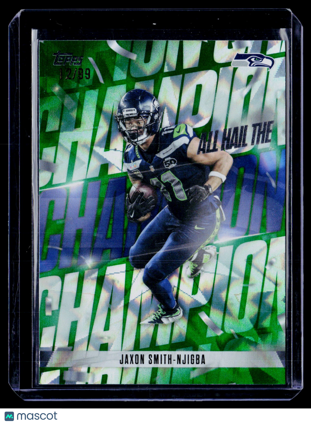 2026 Topps Flagship Jaxon Smith-Njigba Green All Hail The Champion 12/99