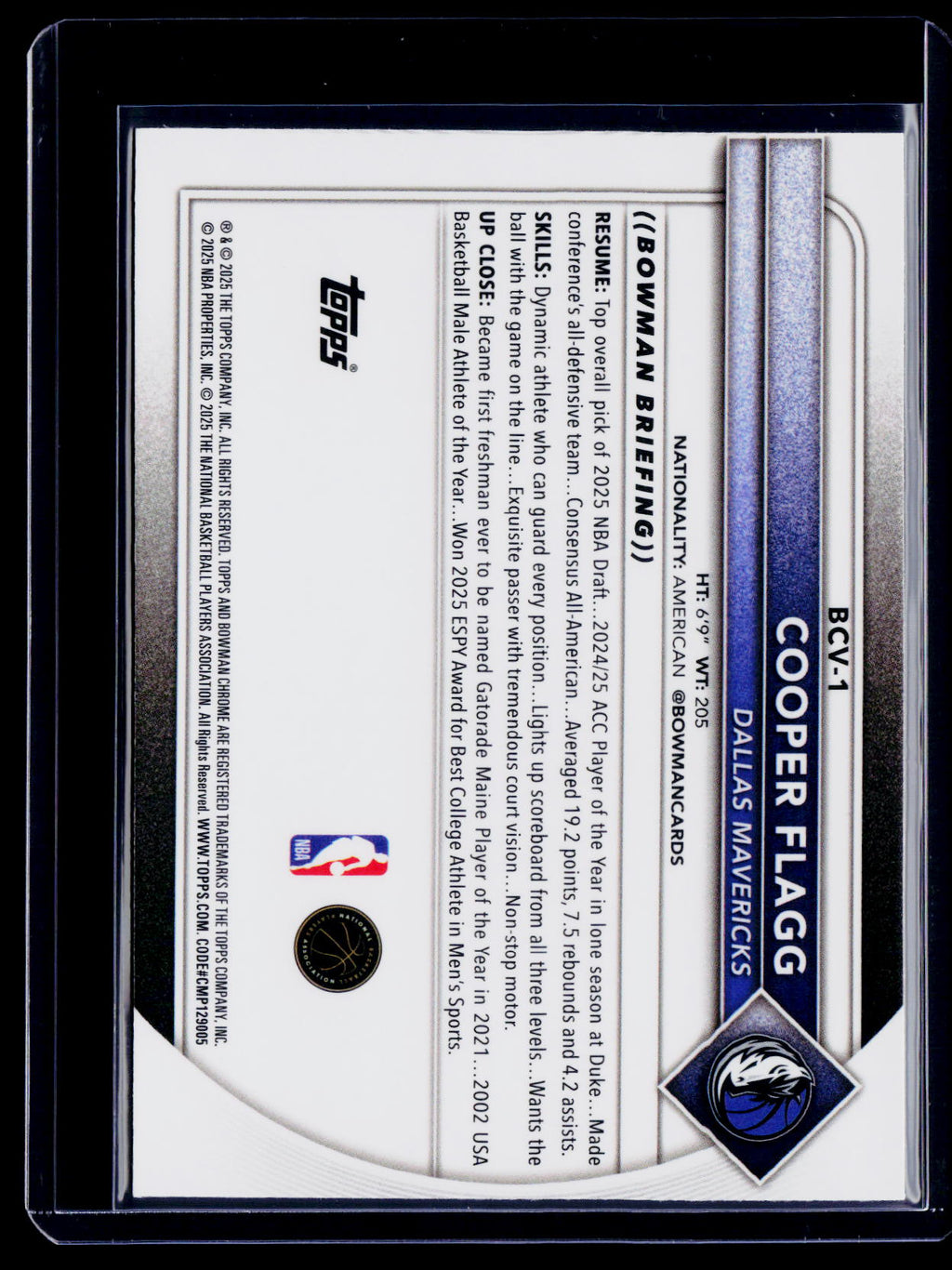2025 Bowman Cooper Flagg Rookie Mega Box Mojo RC
