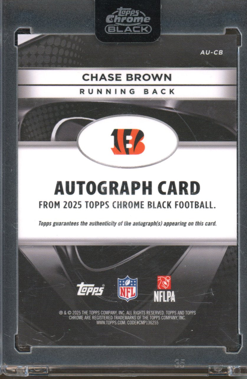 2025 Topps Chrome Black Chase Brown Gold Mini Diamond Auto 30/50