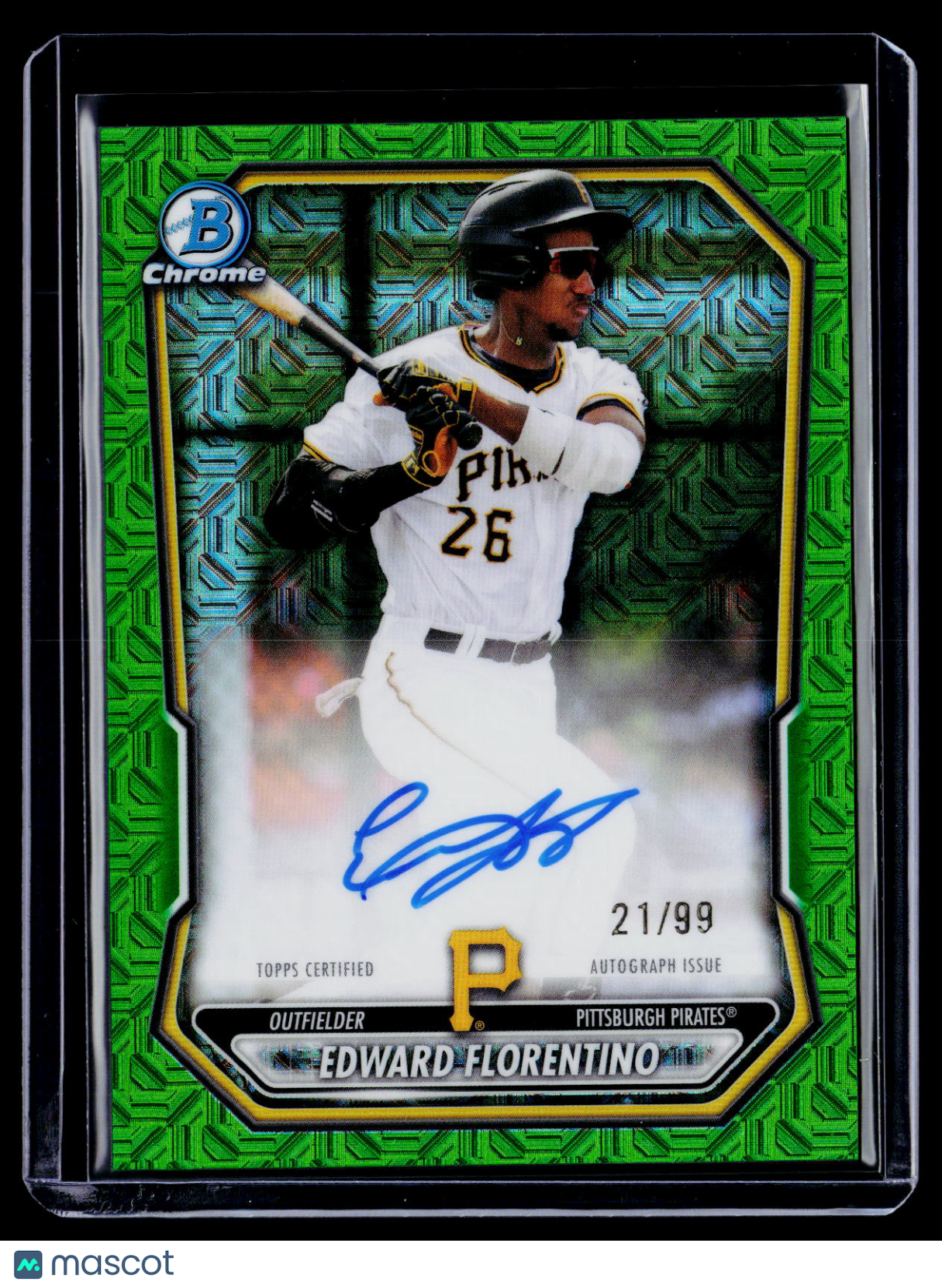 2026 Bowman Mega Box Edward Florentino Green Auto 21/99