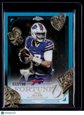 2025 Topps Chrome Josh Allen Fortune 15 Aqua Refractor 32/199