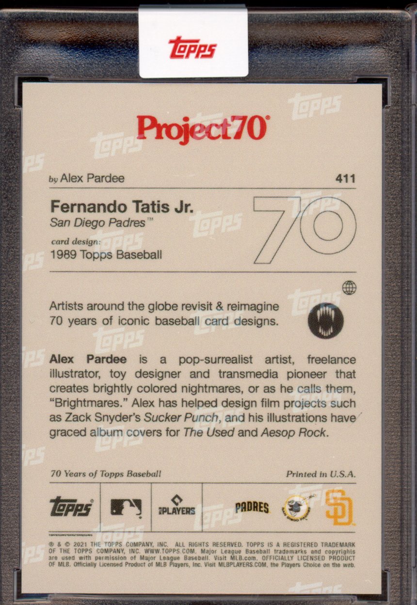 2021 Topps Project 70 Fernando Tatis Jr. Alex Pardee 411