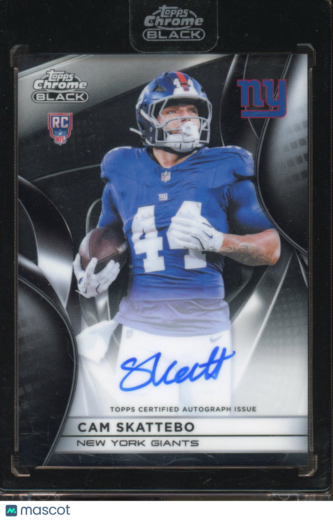 2025 Topps Chrome Black Cam Skattebo Rookie Auto RC
