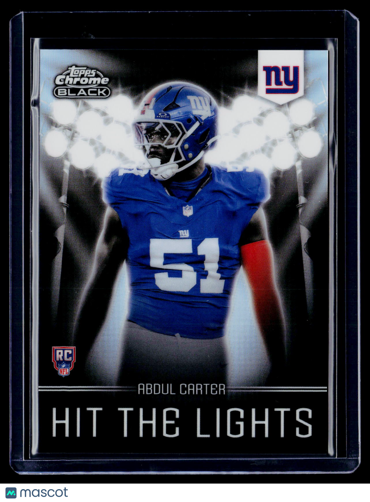 2025 Topps Chrome Black Abdul Carter Rookie Hit The Lights SP RC
