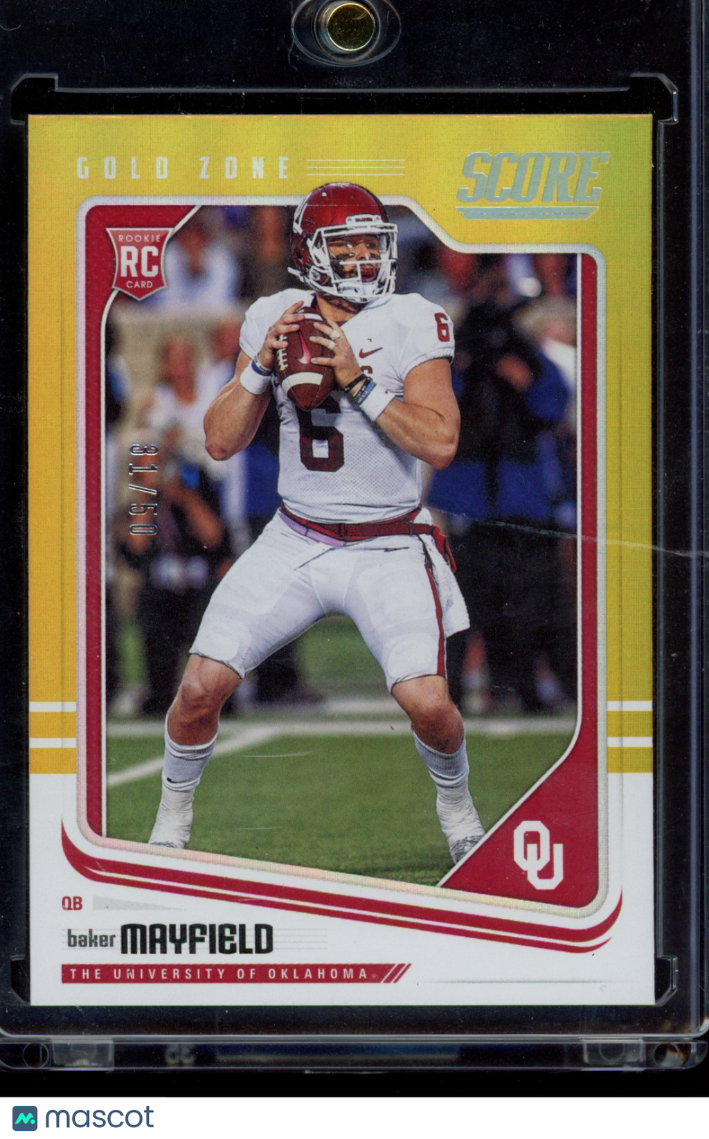 2018 Score Baker Mayfield Gold Zone 31/50 RC