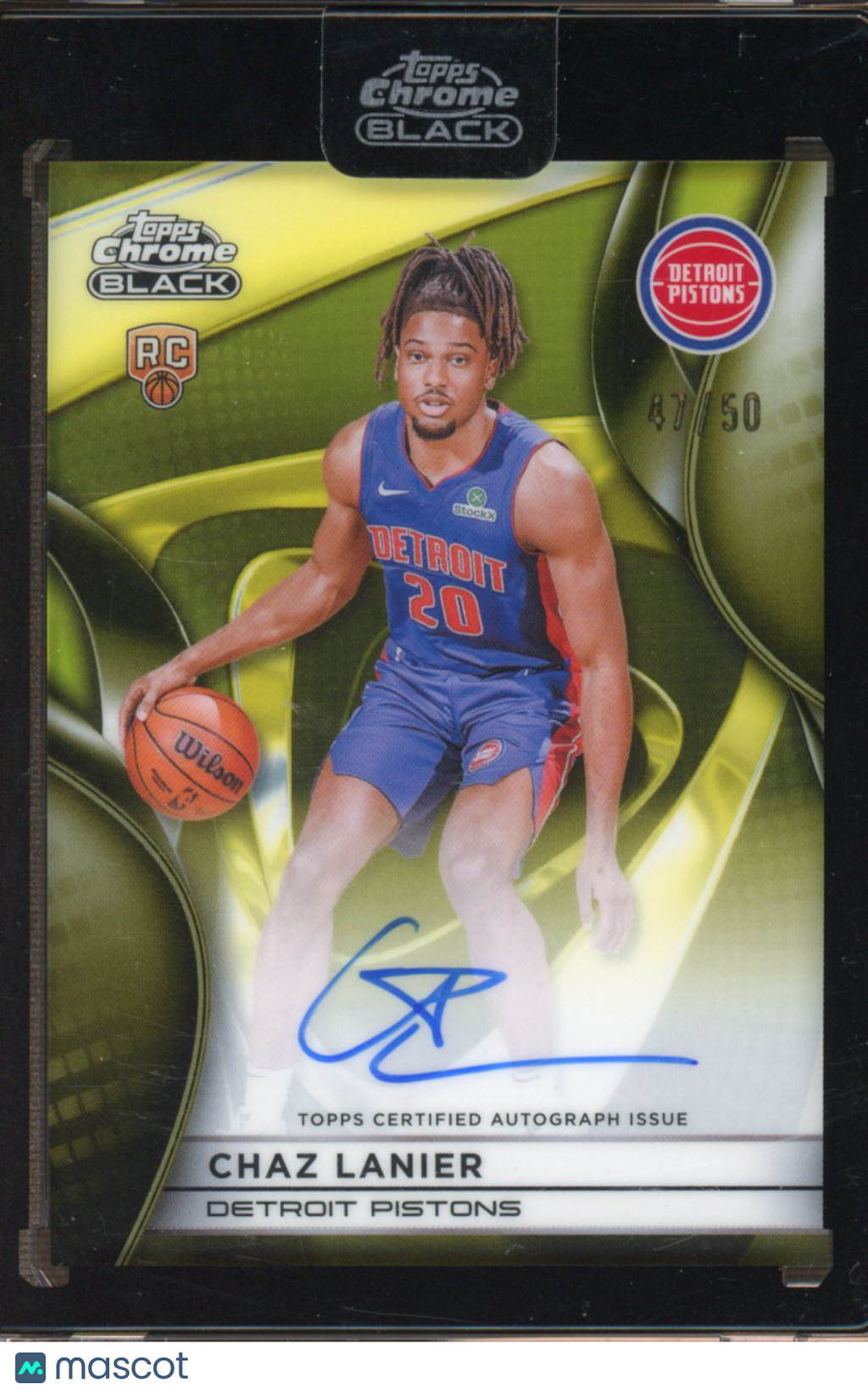 2025 Topps Chrome Black Chaz Lanier Rooke Gold Auto 47/50 RC