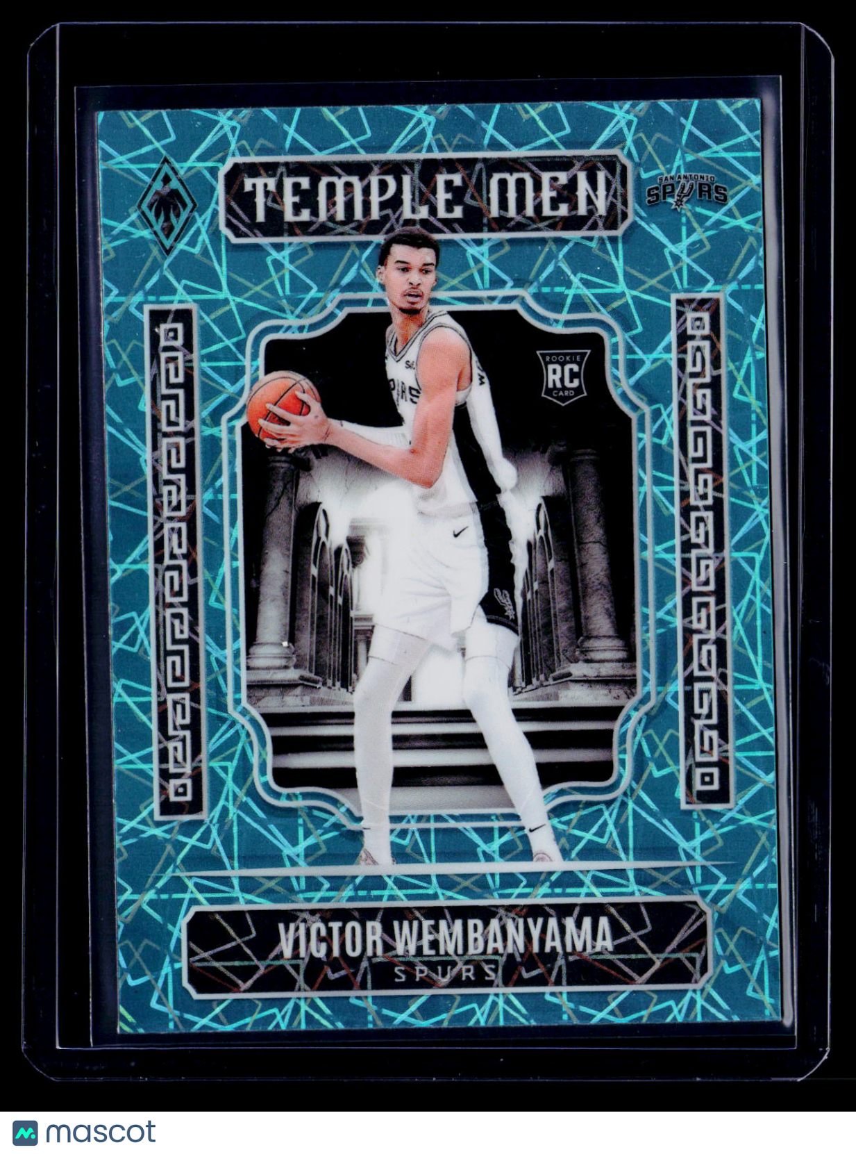 2023-24 Phoenix Victor Wembanyama Rookie Temple Man Rookie Teal Laser RC