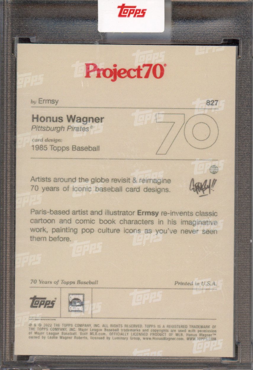 2021 Topps Project 70 Honus Wagner Ermsy 827