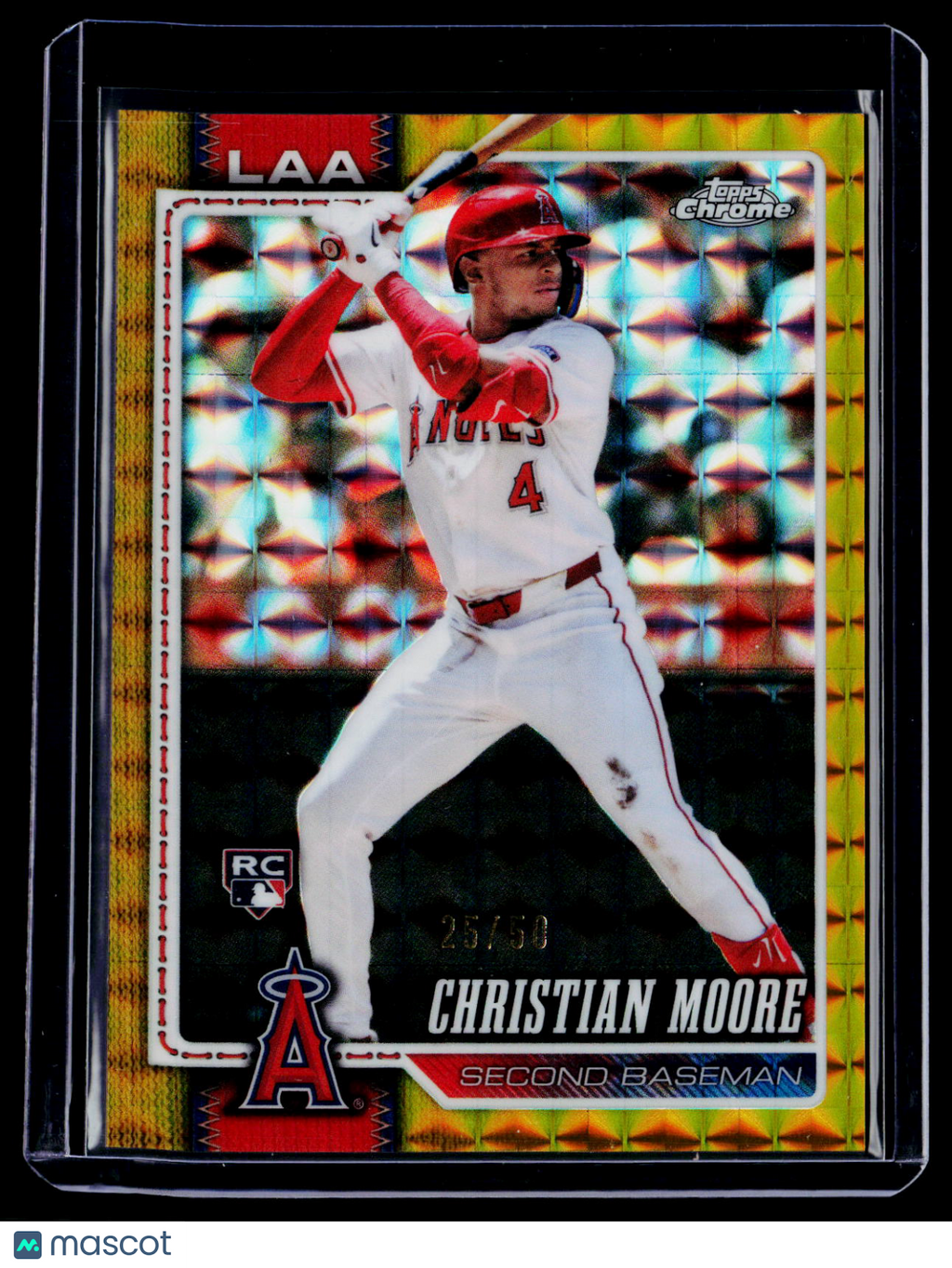 2026 Topps Chrome Christian Moore Rookie Gold Geometric 25/50 RC