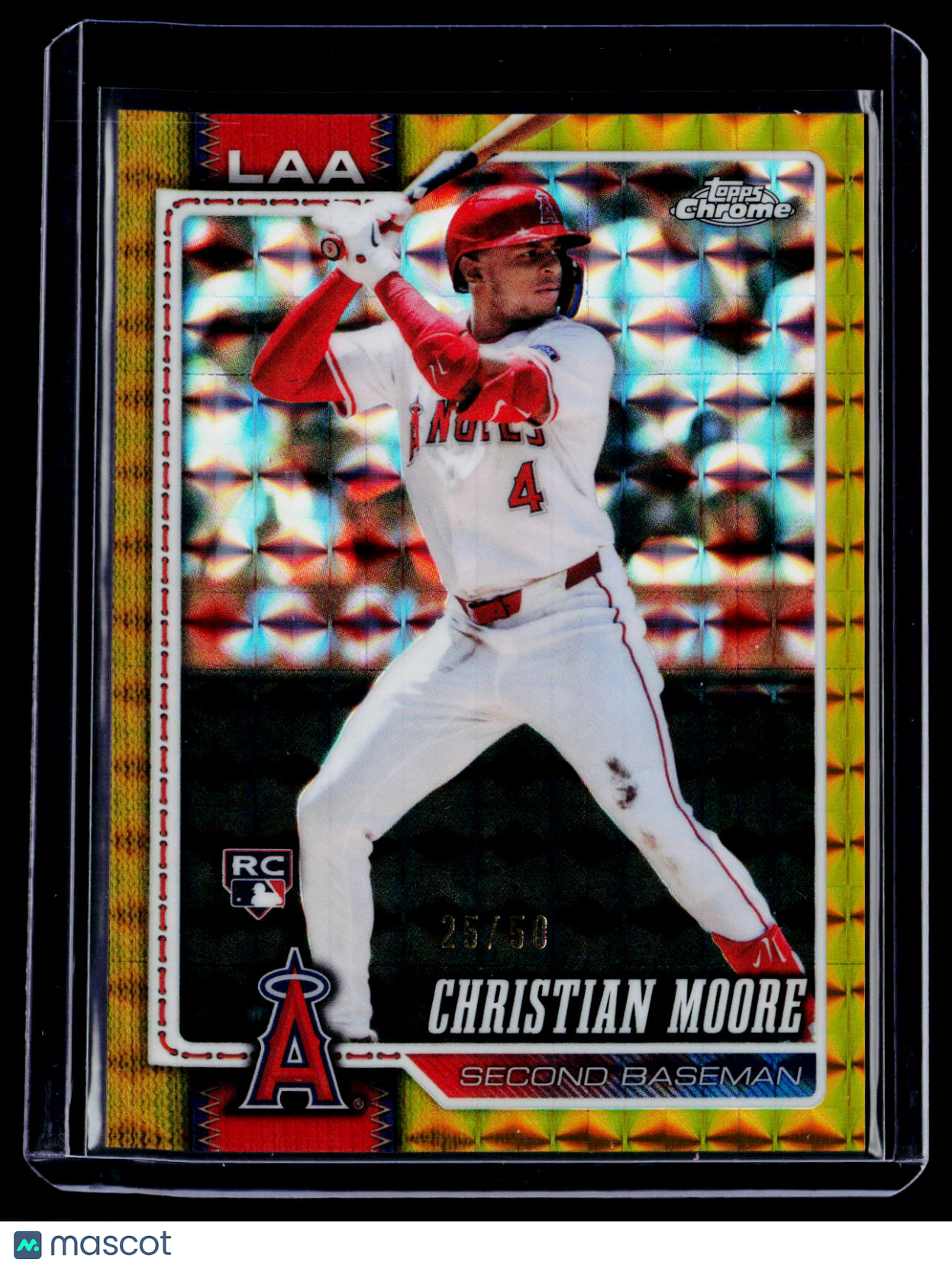 2026 Topps Chrome Christian Moore Rookie Gold Geometric 25/50 RC